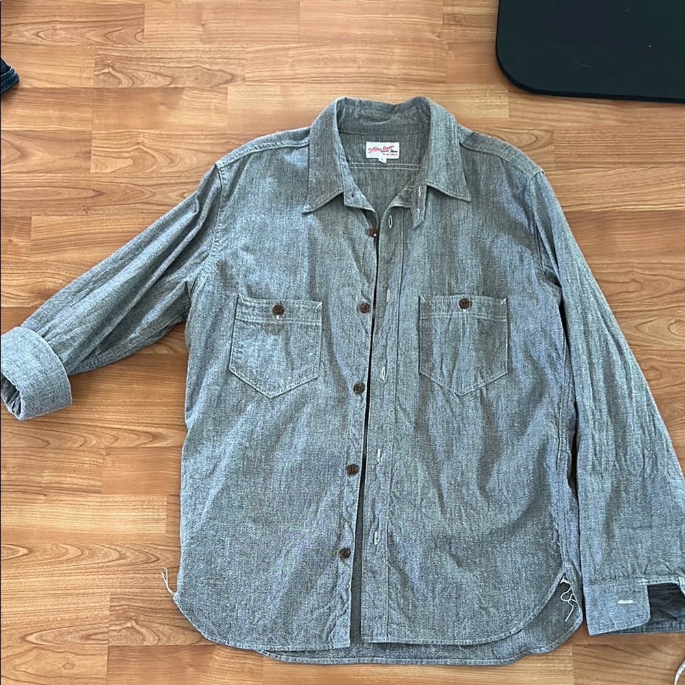 The rite stuff selvedge grey chambray Altas work shirt